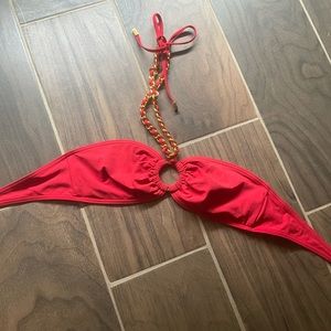 Red Michael Kors swimsuit top